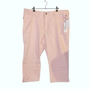 Liz Claiborne Sara Crop Mid-Rise Pants In English Rose